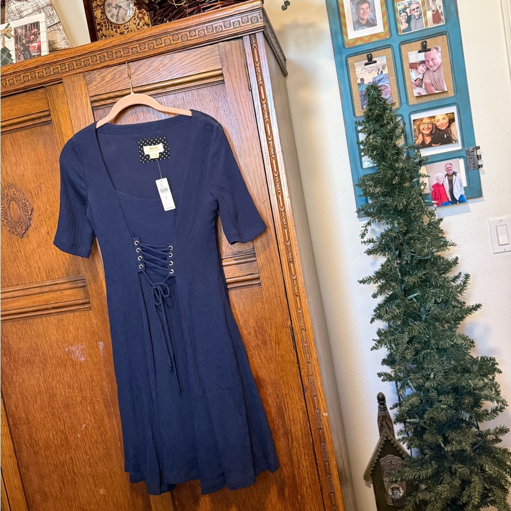 Maeve Deep Blue Midi Dress